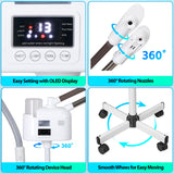 BBBuy Professional 3 in 1 Facial Steamer Deep Cleaning Ozone Facial Steamer with 5X Magnifying Light & Rolling Wheels Hot/Cold Mist Function for Salon Spa Home Beauty Equipment, White