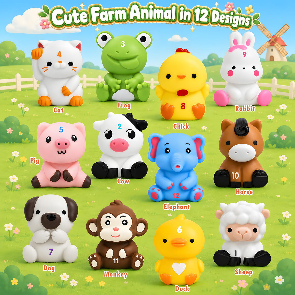 Advent Calendar 2026 Animals Toys for Toddler Baby 1-3 Christmas Finger Puppets 12 Box House and Animals Montessori Educational Preschool for Boys and Girls Gifts
