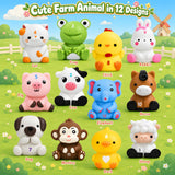 Advent Calendar 2026 Animals Toys for Toddler Baby 1-3 Christmas Finger Puppets 12 Box House and Animals Montessori Educational Preschool for Boys and Girls Gifts