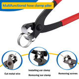 Seept 115Pcs 10-Sizes 304 Stainless Steel Single Ear Hose Clamps with Ear clamp plier 6-28.6mm Crimp Hose Clamps Assortment Kit for Auto/Home Appliance/Pipe/Fuel Line Stepless hose clamp with pincer