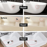 Tub and Fiberglass Shower Repair Kit (Color Match), 3.7oz Porcelain Repair Kit, Porcelain Sink and Acrylic Bathtub Repair Kit White for Cracks Chips Dents Holes Almond/Biscuit/Bone