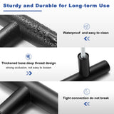 Estmoon 30 Pack Cabinet Handles Matte Black Cabinet Pulls with 3 Inch Hole Center, Stainless Steel Kitchen Cabinet Handles Black Kitchen Handles for Cabinets and Drawers, 76mm Hole Centers