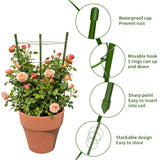 Hoyejyou 4 Pack Tomato Cage for Garden Plant Support, 18 inches Small Tomato Cages Tomato Trellis with Adjustable Rings, Plant Stakes for Peony Support, Tomato Stakes Rings for Climbing Plants