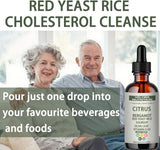 velora Red Yeast Rice Cholesterol Cleans Drops with Citrus, Bergamot, Red Yeast Rice, Soursop, Olive Leaf, Vitamin C+D, Natural, Non-GMO, Vegan 2 fl oz (1pc)