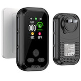 HAKINAKU 4IN1 Plug in Smoke & Carbon Monoxide Detector Combination Builti-in 2000 mAh Backup Battery HD Screen [Smoke CO Temp Humidity Sensor] Alarm for Home Travel Hotel Indoor (Black)