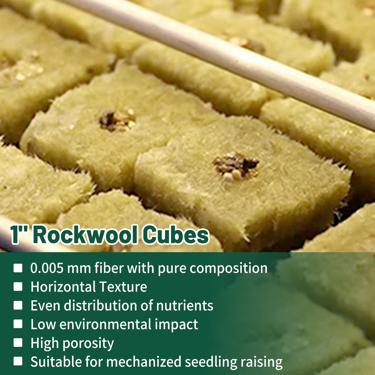 Jowlawn 1" Rockwool Cubes for Hydroponics 200 Plugs with 50 Pack 1.5 inch Net Pots Hydroponics Supplies Cups for Rooting, Clone Plants, Starting Seeds, Ideal Rockwool for Hydroponic Growing