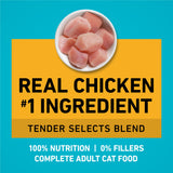 Purina ONE Tender Selects Dry Cat Food, Chicken, 7 lb Bag