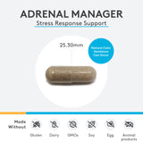 XYMOGEN Adrenal Manager Supplement - Energy, Stress Response + Adrenal Gland Support - with L-Tyrosine, Zinc Chelate, VIT B6, Magnesium, Pantothenic Acid, Rhodiola Rosea (120 Capsules)