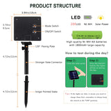 Extra-Long 144FT Solar String Lights for Outside, 2 Pack 400LED Solar Christmas Lights Outdoor, Waterproof Copper Wire with 8 Modes Twinkle Fairy Lights for Tree Garden Party Xmas Decor (Warm White)