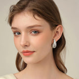Gacimy Silver Teardrop Earrings for Women, 32MM Chunky Drop Earrings