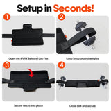 Exercise Hip Thrust Belt – Portable & Adjustable Glute Training Belt for Hip Thrusts, Squats & Glute Activation | Supports Dumbbells & Kettlebells for Gym & Home Workouts