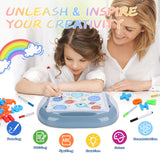 MAYESAR Toy for 1-2 Year Old Boys, Toddlers Toys with Magnetic Letters and Numbers, Art Easel for Kids 1 2 Year Old, Boy Birthday Christmas Gifts (Blue)