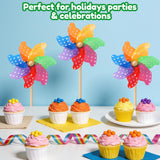 IilLittle 10 Pack Rainbow Pinwheel, Pinwheels for Kids