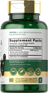 Carlyle Aronia Berry Capsules 1000mg | 180 Pills | Chokeberry Extract | Non-GMO & Gluten Free Supplement