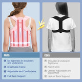 Fit Geno Back Brace and Adjustable Posture Corrector And Trainer for Women and Men, Back Straightener, Scoliosis and Hunchback Correction, Back Pain, Spine Support, Pink, Medium (Waist 25-33 Inch)