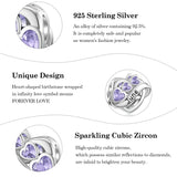 JIAYIQI Heart June Birthstone Charm for Pandora Charms Bracelet