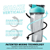 HELIMIX 2.0 Vortex Blender Shaker Bottle Holds upto 28oz | No Blending Ball or Whisk | USA Made | Portable Pre Workout Whey Protein Drink Shaker Cup | Mixes Cocktails Smoothies Shakes | Top Rack Safe