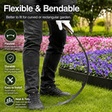 Pmango 10-Pack Galvanized Steel Landscape Lawn Edging 4.5 inch Height Black