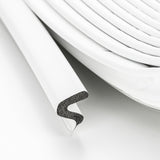 Weather Stripping Door Seal Strip - Soundproof Q-Shaped Foam for Exterior Door Frame, Large Gap Seal, Noise Cancelling, Easy to Install (White, 40FT)