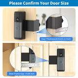 Anti-Theft Ring Doorbell Mount for 2026 Newest Ring Battery/Other Doorbell/Plus/Pro (2nd Gen), No-Drill Camera Doorbell Kits, Non-Blocking Motion Sensor, Accessories for Apartment & Rental, Black