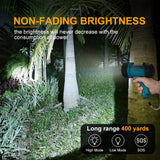 YIERBLUE Rechargeable Spotlight, Super Bright 1000,000 High Lumen LED IP67 Waterproof Handheld Spotlight Long Lasting Large Flashlight Searchlight with Detachable Red Light Filter