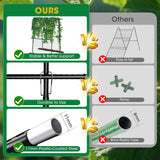 Cucumber Trellis for Raised Bed and Garden, 47" H x 31" W U-Shaped Metal Garden Trellis for Climbing Plants with Nylon Netting, Vegetable Support Frame