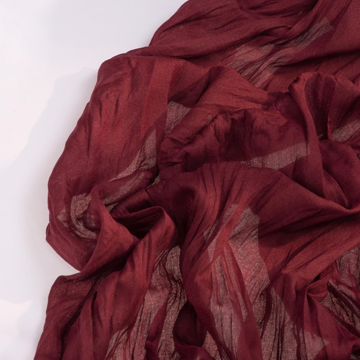 DeZerlor Burgundy Red Cheesecloth Table Runner 6 Pack Fall Table Runners Boho Gauze 120 Inches Red Cheese Cloth Fall Table Decorations for Thanksgiving Christmas Weddings Bridal Shower Candlelight