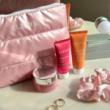 ELEMIS Way to Glow Skincare Kit, Travel Set with Travel-Size Rose Cleansing Balm, Glow Priming Moisturizer & Midnight Facial, Nourish & Illuminate Skin all day