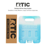 RTIC Refreezable Reusable Cooler Ice Packs Cold Ice Chest Pack Long-Lasting with Break-Resistant Design, for Food and Drink, Perfect for Travel and Storage, Small (2 Pack)