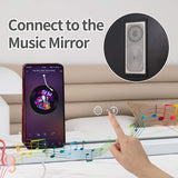 Fenair Vanity Mirror with Lights and Speaker Hollywood Speaker Support Answer Call, Touch Screen, 3 Color Modes Tabletop 15 Dimmable Bulbs