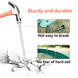 JPOIP 8" Heavy Duty Spiral Landscape Spikes - Solid Galvanized Metal Garden Stakes for Fixing Paver Edging, Weed Barriers, Artificial Turf, Tent and More (100 Pack)