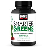 FORCE FACTOR Smarter Greens Tablets, Greens Supplement with 25+ Superfoods and Antioxidants to Improve Digestion, Reduce Stress, Strengthen Immunity, and Support Metabolism, 90 Tablets