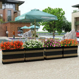 RECUTMS 8 Bundles Artificial Fall Flowers No Fade Faux Autumn Plants, Fake Indoor Outdoor Greenery Decorations for Thanksgiving Christmas Wedding Party Home Garden Fireplace Décor (Green Orange)