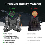 ZUETK Weighted Vest, 6lb/8lb/12lb/16lb/20lb/25lb/30lb Weight Vest with Reflective Stripe, Weighted Vest for Men Women Workout Equipment for Strength Training, Running, Jogging, Fitness, Weight Loss