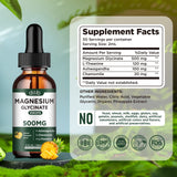dilib Magnesium Glycinate 500mg - Liquid Magnesium Drops, Ashwagandha, L - Theanine, Chamomile - Calm & Stress Relief, Relaxation, Restful Sleep, Muscle Heart Health, Vegan - 2 Fl Oz (30 Days)