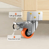 ASHGOOB 2" L-Shaped Caster Wheels Set of 4, Side Mount Swivel Casters
