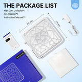 CHRISTINE SHELLY Nail Dust Collector, Powerful Vacuum Fan Vent Dust Collector Extractor Dust Suction Machine for Acrylic Nails Polishing, Nail Salon, White