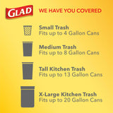 Glad Medium Drawstring Trash Bags with Clorox, 8 Gal, Lemon Fresh Bleach, 80 Ct (Package May Vary)