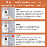 Firlarm Carbon Monoxide Detectors, Plug in CO Detector with LED Digital Display, Portable CO Alarm Monitor for Home, Hotel, Office, RV
