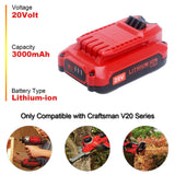 ELEFLY 20V CMCB202 Battery Compatible with Craftsman V20 Lithium Ion Battery CMCB202-2 CMCB201 CMCB204, Compatible with Craftsman 20V Max V20 Series Tools