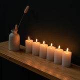 Housecret 50 Pack 2" D x 3" H (20 Hour Burn Time) White Unscented Pillar Votive Candles, Hand Poured Wax Candle Ideal Gifts for Weddings Birthdays Christmas Holidays Party