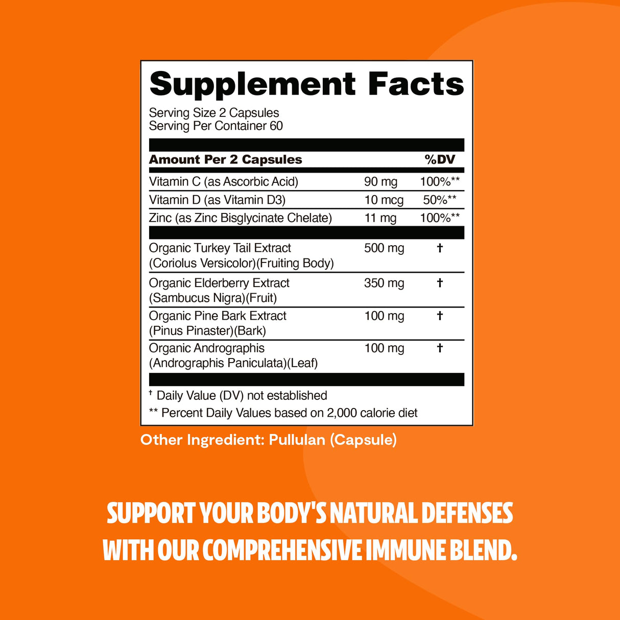 FreshCap 7-in-1 Immune Support Supplement - 5000mg Turkey Tail Mushroom Capsules, Immune Boosters for Adults, Immunity Boost Supplement, Elderberry Vitamin C and Zinc, Ayurveda (120 Capsules)