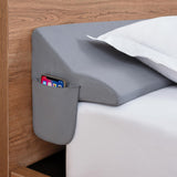 Selectico Bed Wedge Pillow Headboard, Queen Headboard Pillow/Bed Gap Filler(60"x10"x6") Mattress Gap Filler(0-5"), Head Support Sleep Wedge Pillow, Grey