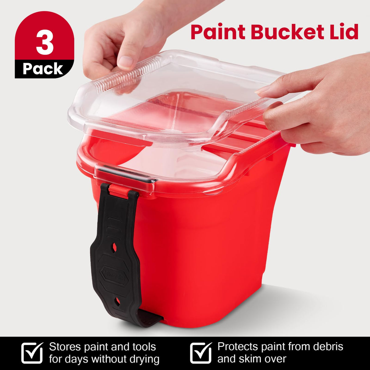 Mister Rui Paint Roller 4 Inch, 14 Pack Small Paint Brush and Roller Kit, 0.5 QT Paint Bucket Liner with Lid, Household Mini Rollers for Painting & DIY