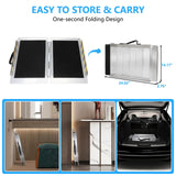 2FT Portable Wheelchair Ramp, Non-Slip Aluminum Folding Handicap Ramp, 800 LBS Capacity Door Threshold Ramps for Home Steps, Scooter Ramps for Car, Doorways, Curbs, Stairs, Cart, Wheel Chair Ramp Step