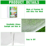 Woanger 10 X 100 Ft White Garden Bug Netting Ultra Fine Mesh for Plants
