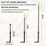 KLDOLLAR Crack Weeder, Long Handle Crevice Weeding Tool, 48" Weeder Tool