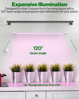Sunco 3ft Grow Light LED, 30W, Full Spectrum, for Seed Starting, Seedling, Indoor Plants, Plug in Suspended Fixture, Link Up to 5, Inline Switch, UL/ETL 4 Pack.