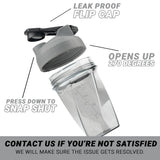 HELIMIX 1.5 Vortex Blender Shaker Bottle Holds Upto 20oz | No Blending Ball or Whisk | USA Made | Portable Pre Workout Whey Protein Drink Shaker Cup | Mixes Cocktails Smoothies Shakes | Top Rack Safe