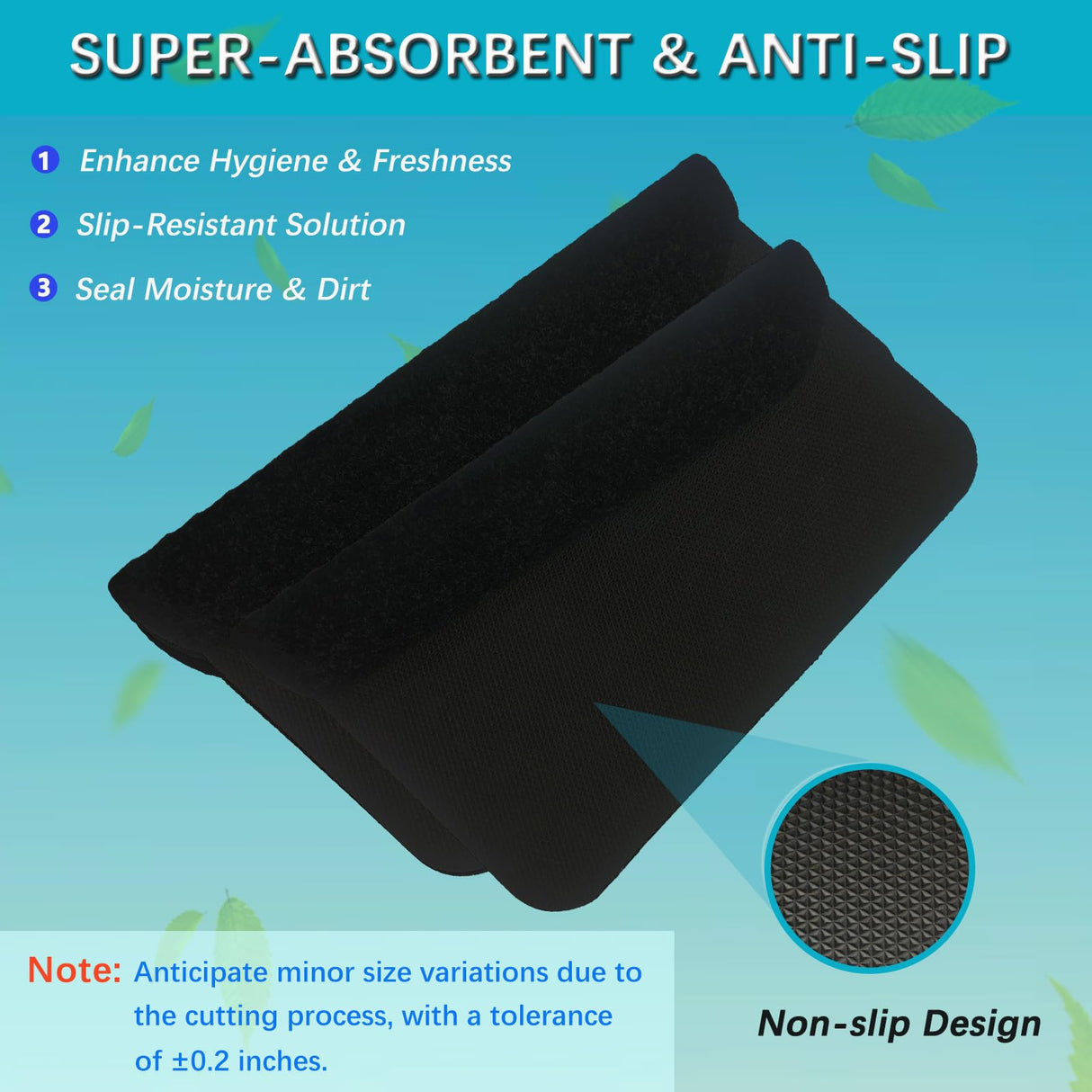 Basima Urinal Mats for Men Bathroom 12 Pack Washable Bulk Rubber Urinal Floor Mats for Toilet Commercial, Non-Slip Disposable Urinal Pads for Mens Room, 17.5" x 20.5", Black